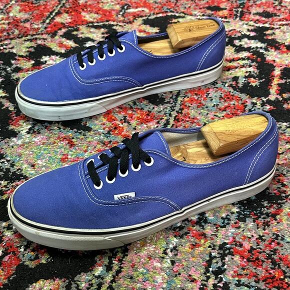 EXCELLENT Vans Authentic Low Skate Shoe Spectrum Purple True White Men\'s 12 main image 5